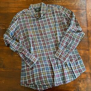 Men's RODD & GUNN Sports Fit Multicolor Check Plaid Button Up Shirt M